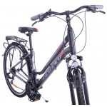 Trekingový bicykel Dámsky 28 Fuzlu Escape 3.0 Čierny